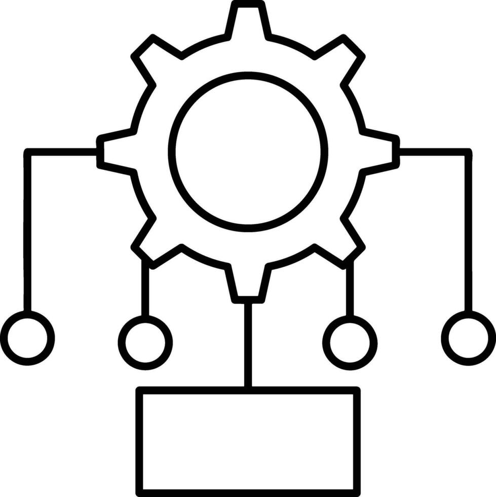 Gear setting symbol icon vector image. Illustration of the industrial wheel mechine mechanism design image