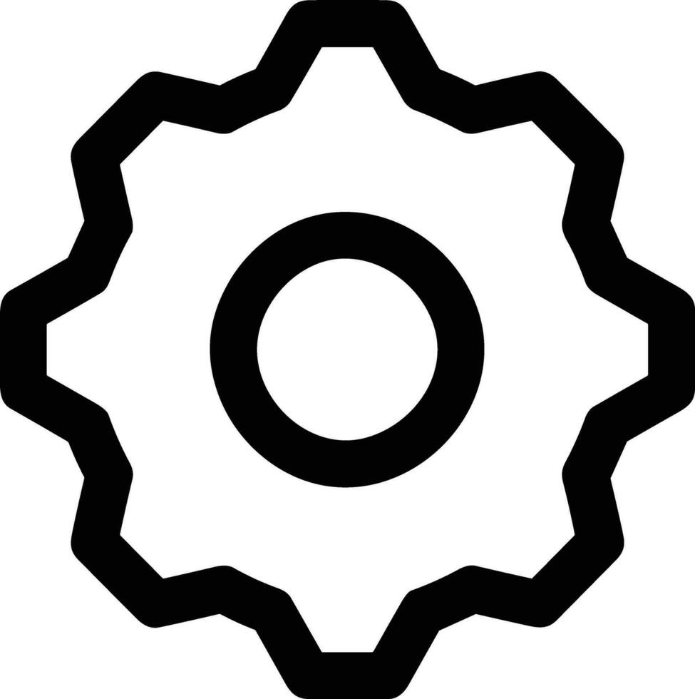 Gear setting symbol icon vector image. Illustration of the industrial wheel mechine mechanism design image