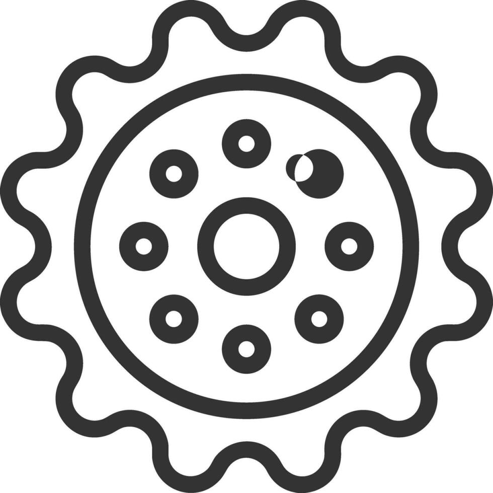 Gear setting symbol icon vector image. Illustration of the industrial wheel mechine mechanism design image