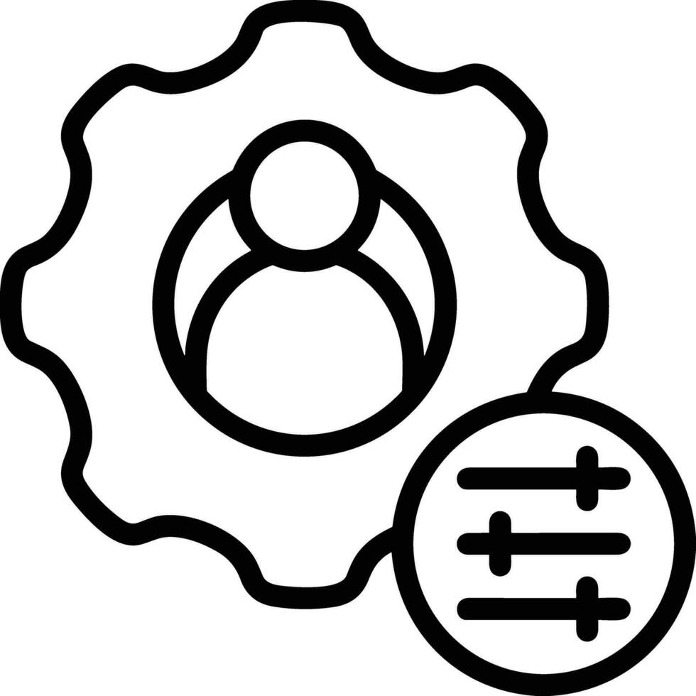 Gear setting symbol icon vector image. Illustration of the industrial wheel mechine mechanism design image