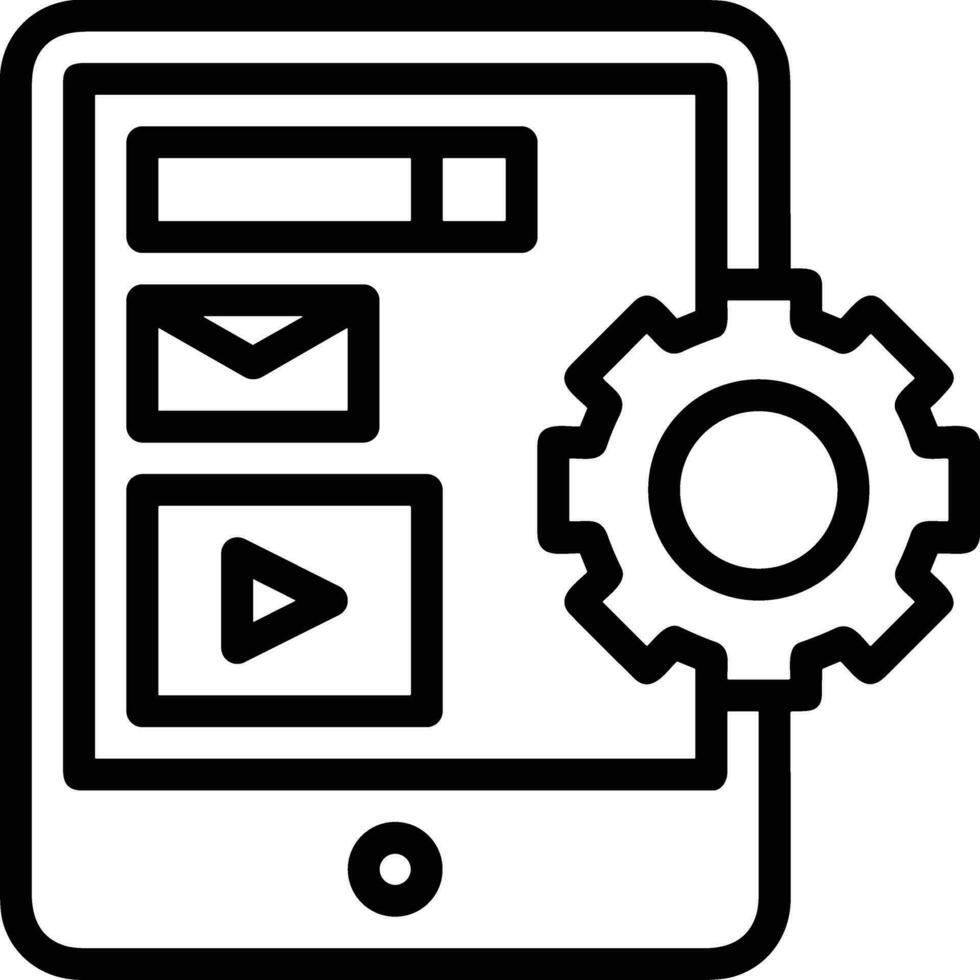 Gear setting symbol icon vector image. Illustration of the industrial wheel mechine mechanism design image