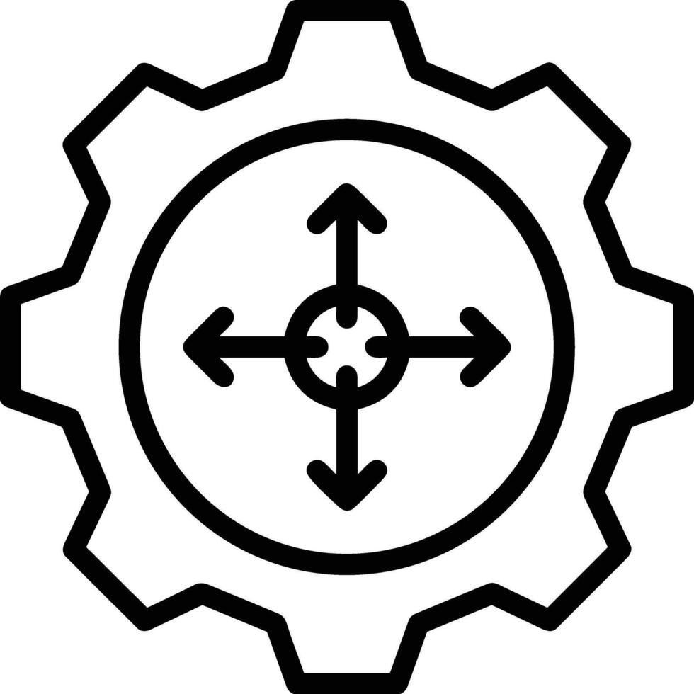 Gear setting symbol icon vector image. Illustration of the industrial wheel mechine mechanism design image