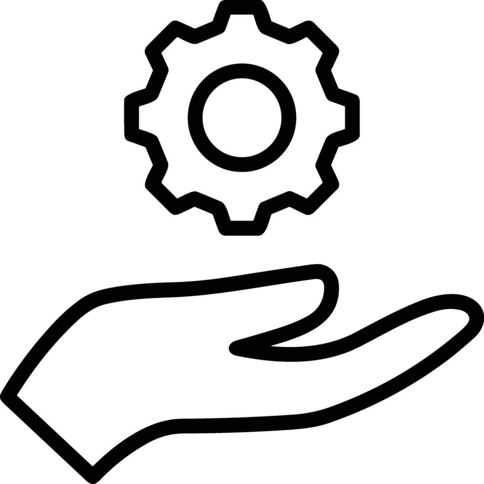 Gear setting symbol icon vector image. Illustration of the industrial wheel mechine mechanism design image