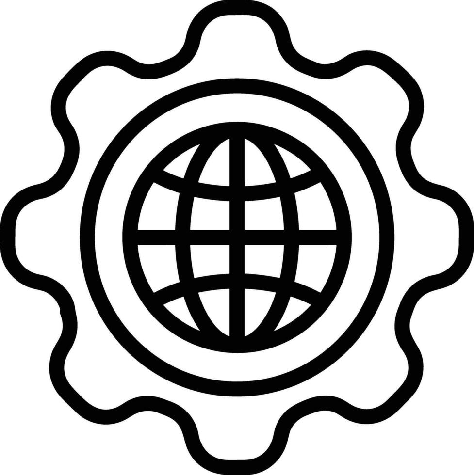 Gear setting symbol icon vector image. Illustration of the industrial wheel mechine mechanism design image