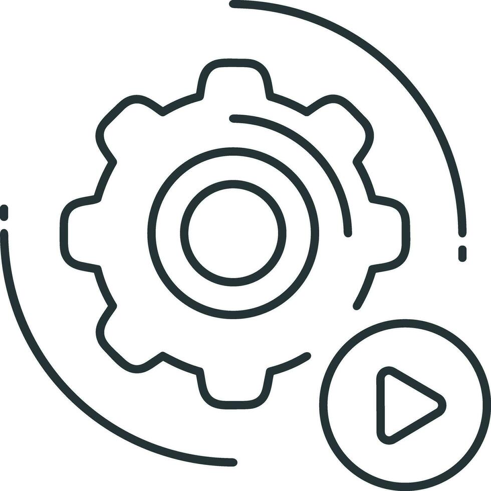 Gear setting symbol icon vector image. Illustration of the industrial wheel mechine mechanism design image