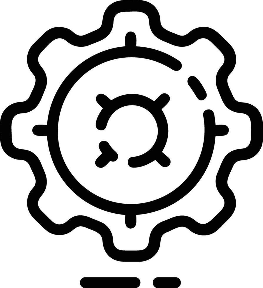 Gear setting symbol icon vector image. Illustration of the industrial wheel mechine mechanism design image