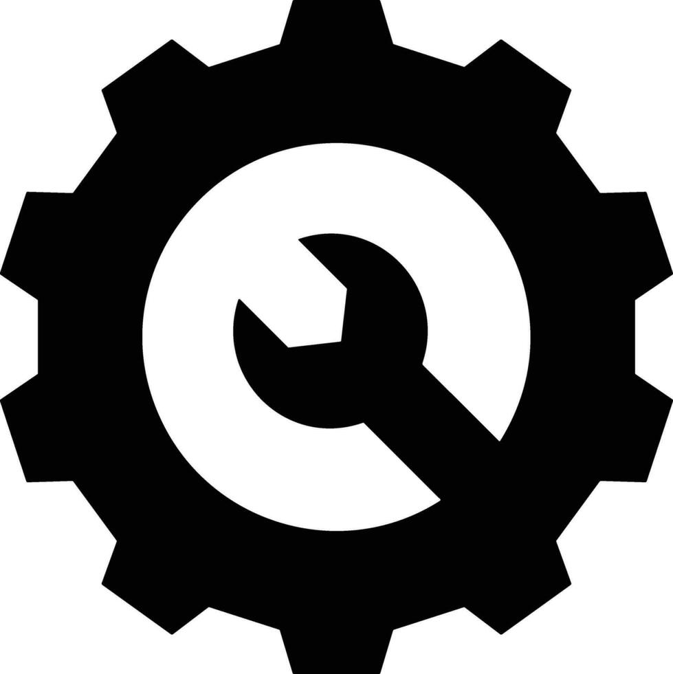 Gear setting symbol icon vector image. Illustration of the industrial wheel mechine mechanism design image