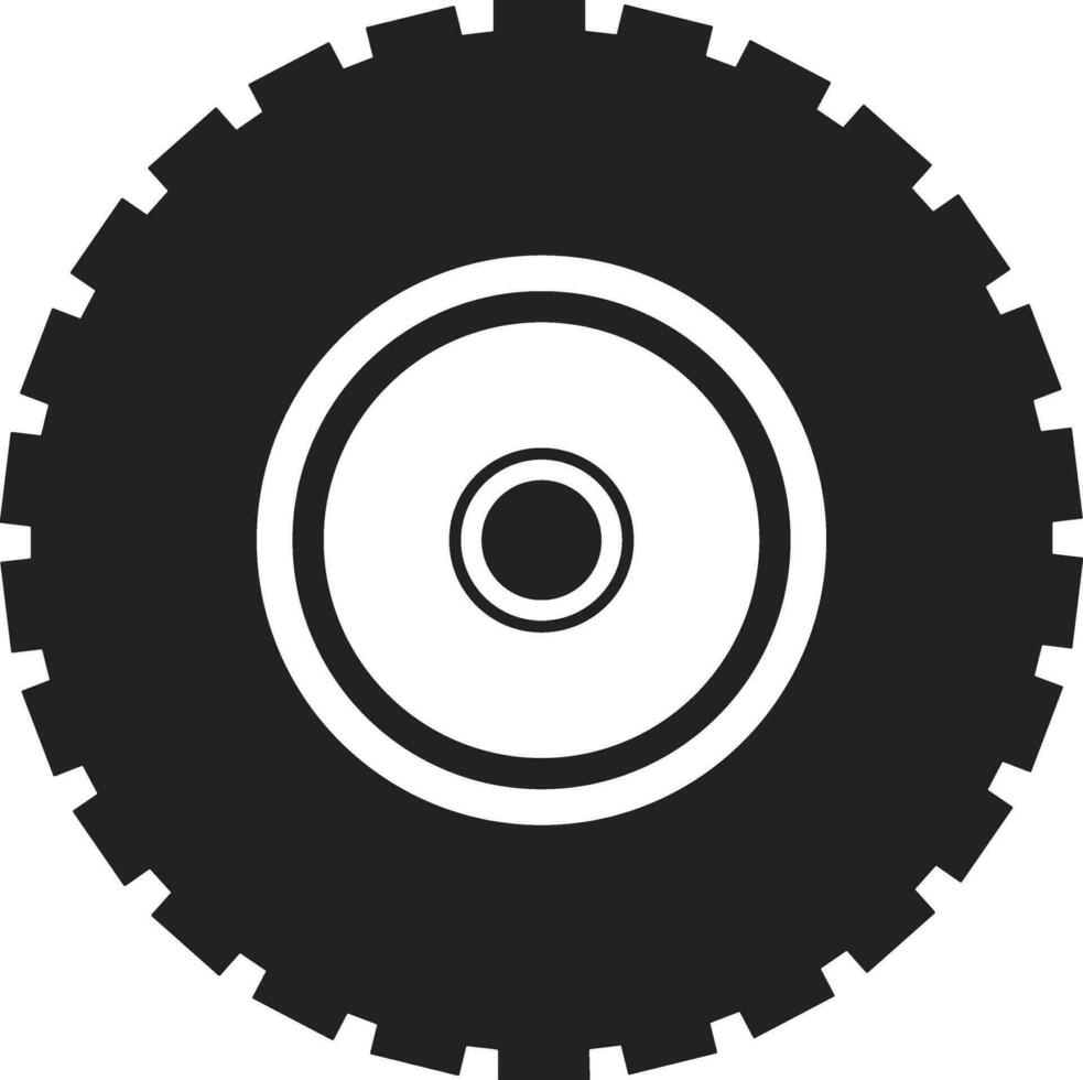 Gear setting symbol icon vector image. Illustration of the industrial wheel mechine mechanism design image