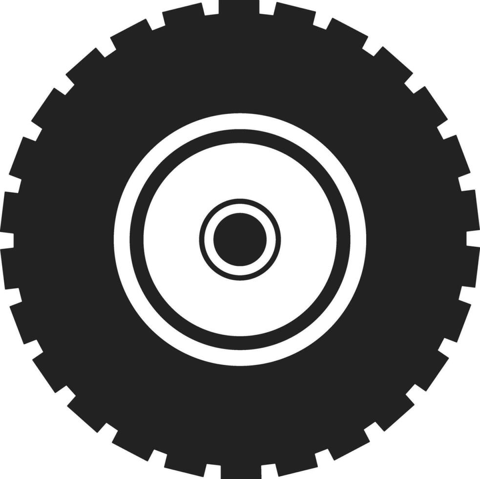 Gear setting symbol icon vector image. Illustration of the industrial wheel mechine mechanism design image