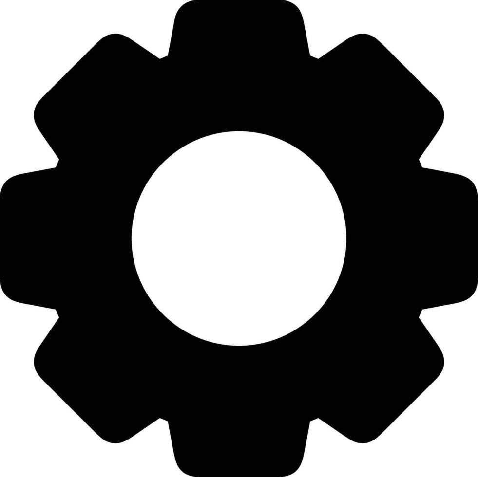 Gear setting symbol icon vector image. Illustration of the industrial wheel mechine mechanism design image