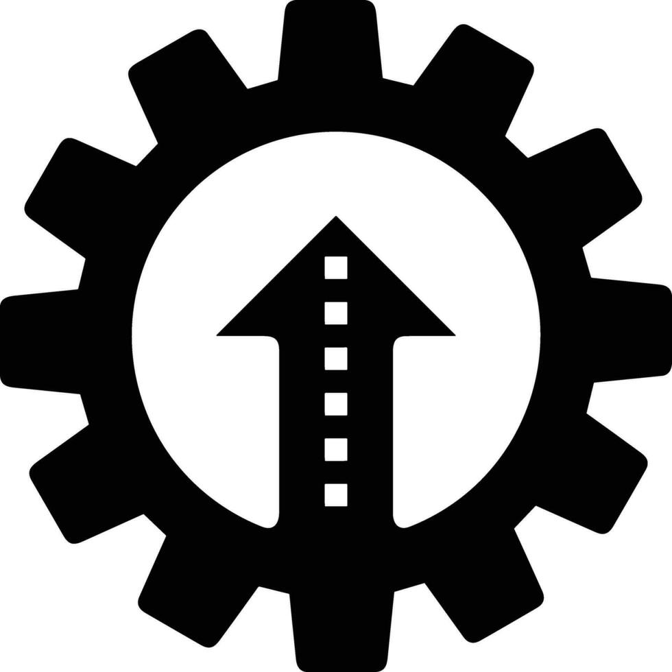 Gear setting symbol icon vector image. Illustration of the industrial wheel mechine mechanism design image