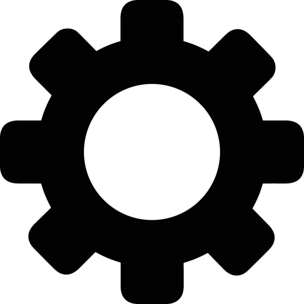 Gear setting symbol icon vector image. Illustration of the industrial wheel mechine mechanism design image