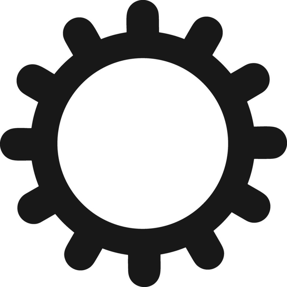Gear setting symbol icon vector image. Illustration of the industrial wheel mechine mechanism design image