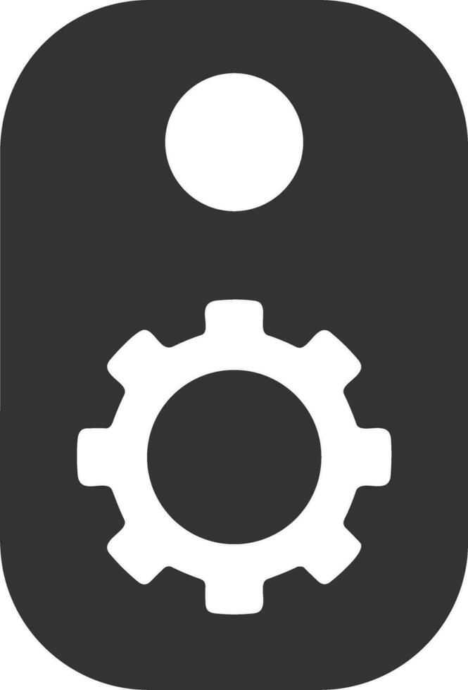 Gear setting symbol icon vector image. Illustration of the industrial wheel mechine mechanism design image