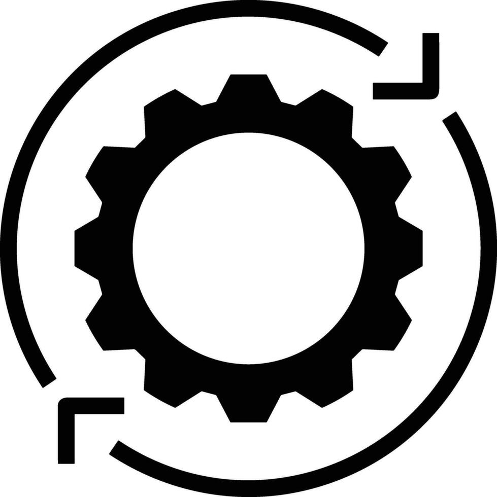 Gear setting symbol icon vector image. Illustration of the industrial wheel mechine mechanism design image