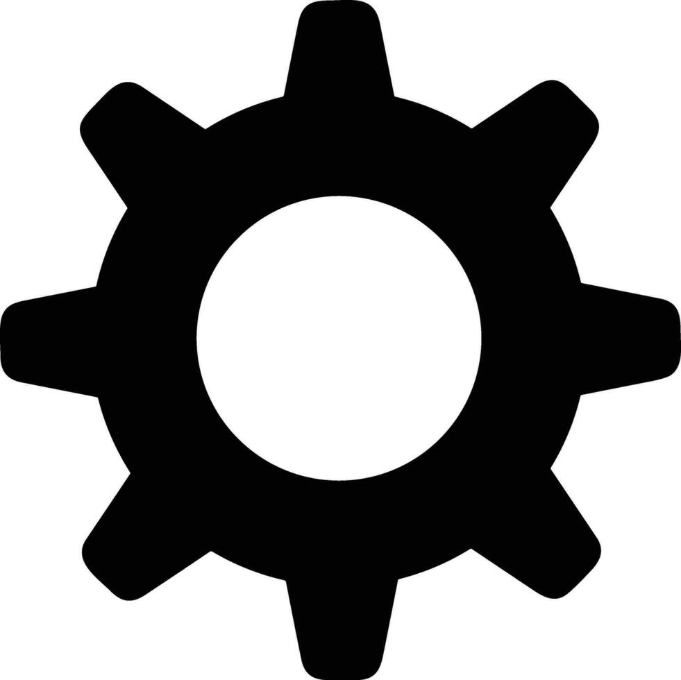 Gear setting symbol icon vector image. Illustration of the industrial wheel mechine mechanism design image