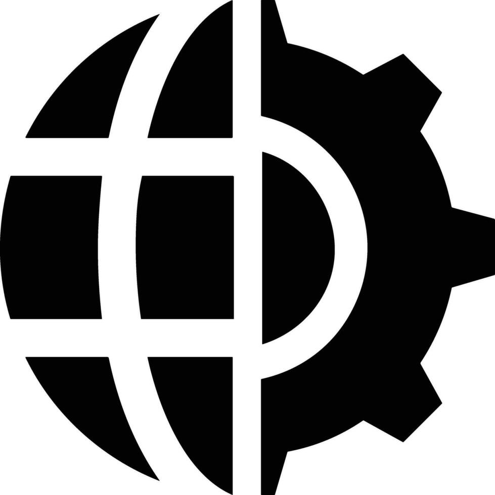 Gear setting symbol icon vector image. Illustration of the industrial wheel mechine mechanism design image
