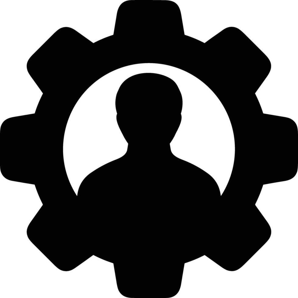 Gear setting symbol icon vector image. Illustration of the industrial wheel mechine mechanism design image