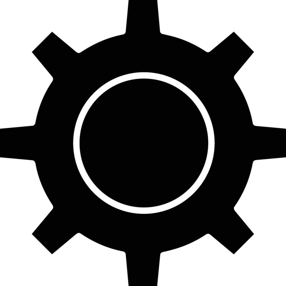 Gear setting symbol icon vector image. Illustration of the industrial wheel mechine mechanism design image