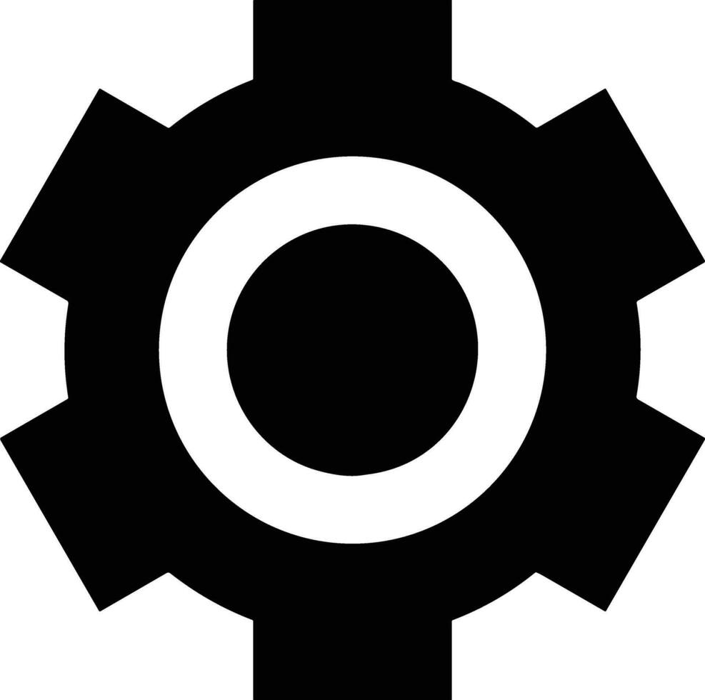 Gear setting symbol icon vector image. Illustration of the industrial wheel mechine mechanism design image