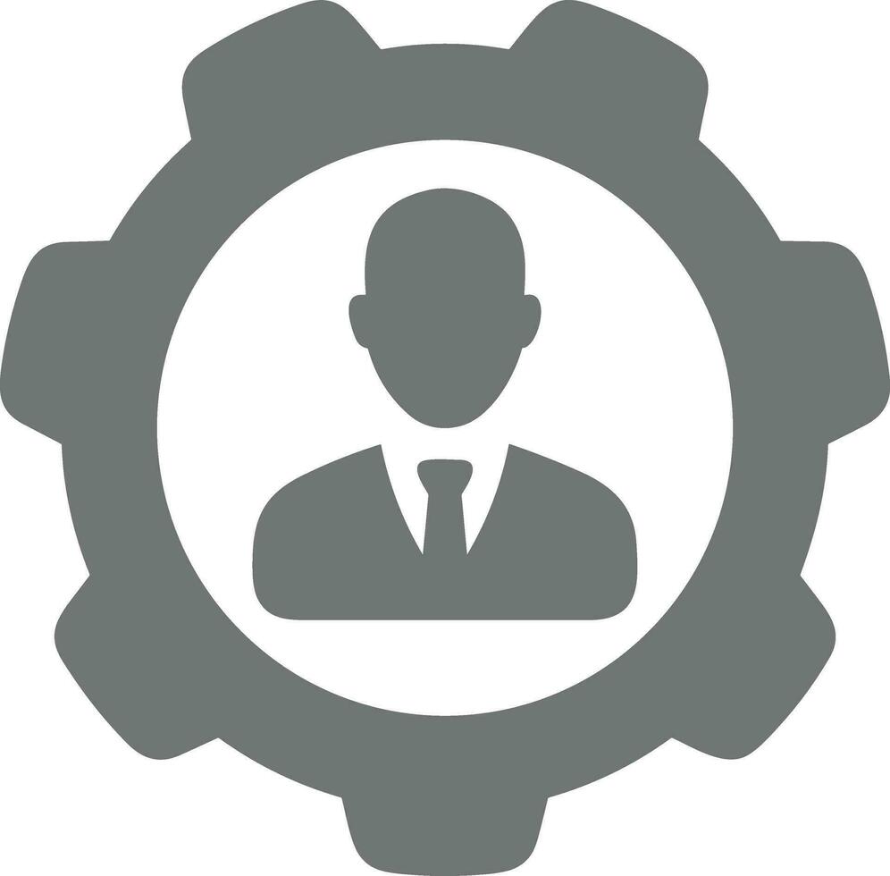 Gear setting symbol icon vector image. Illustration of the industrial wheel mechine mechanism design image