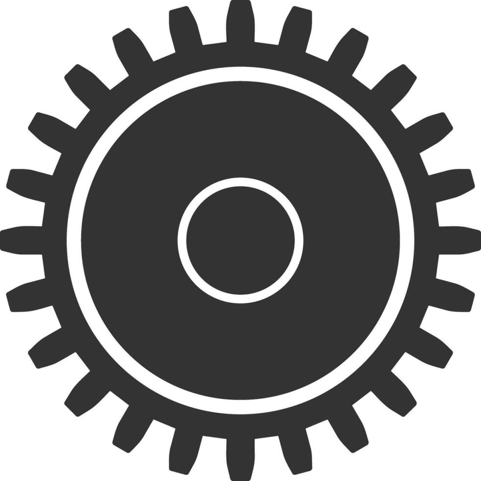 Gear setting symbol icon vector image. Illustration of the industrial wheel mechine mechanism design image
