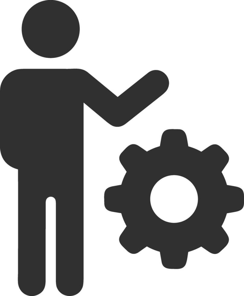 Gear setting symbol icon vector image. Illustration of the industrial wheel mechine mechanism design image