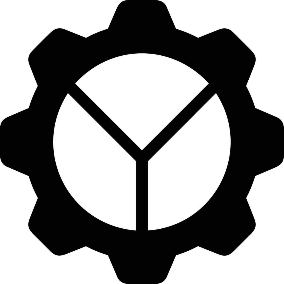 Gear setting symbol icon vector image. Illustration of the industrial wheel mechine mechanism design image