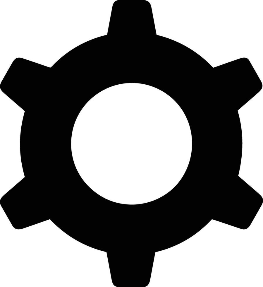 Gear setting symbol icon vector image. Illustration of the industrial wheel mechine mechanism design image