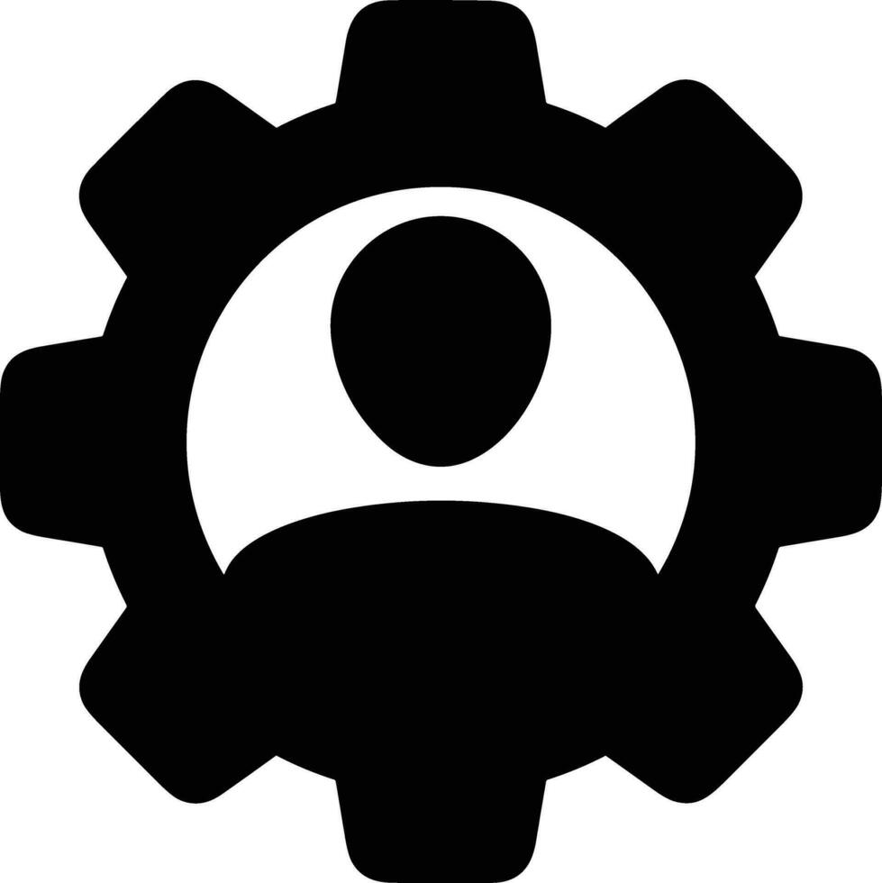 Gear setting symbol icon vector image. Illustration of the industrial wheel mechine mechanism design image