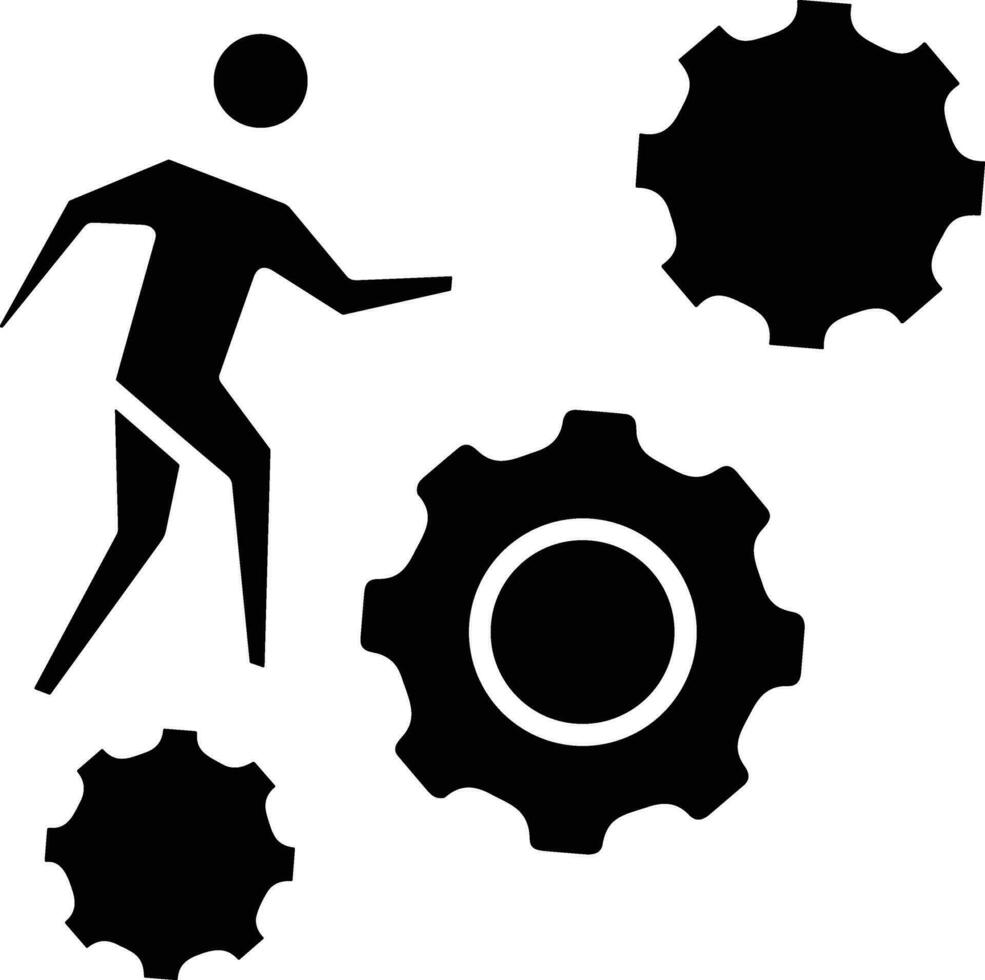 Gear setting symbol icon vector image. Illustration of the industrial wheel mechine mechanism design image