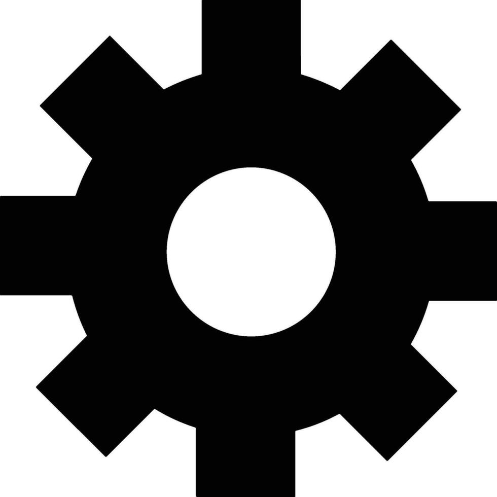 Gear setting symbol icon vector image. Illustration of the industrial wheel mechine mechanism design image