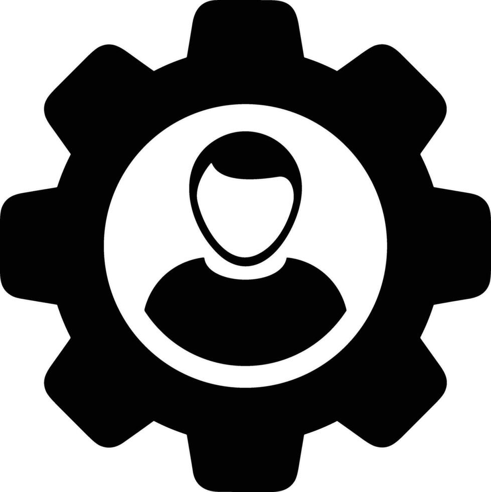 Gear setting symbol icon vector image. Illustration of the industrial wheel mechine mechanism design image