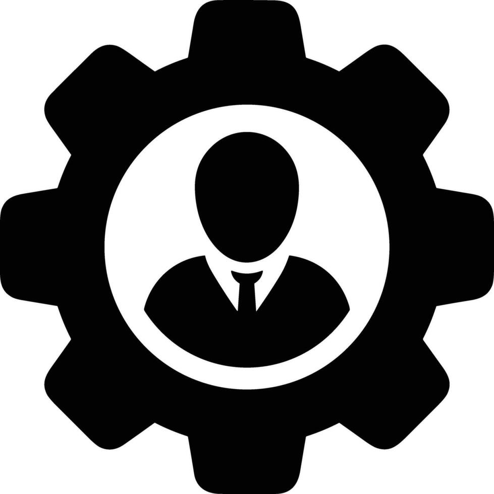 Gear setting symbol icon vector image. Illustration of the industrial wheel mechine mechanism design image