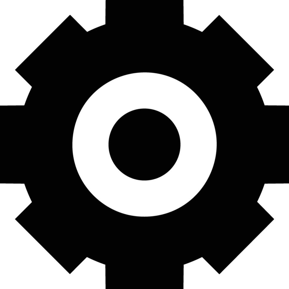 Gear setting symbol icon vector image. Illustration of the industrial wheel mechine mechanism design image