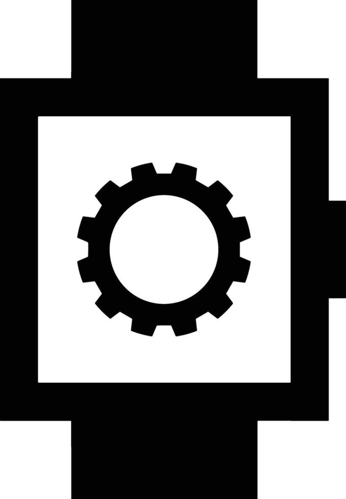 Gear setting symbol icon vector image. Illustration of the industrial wheel mechine mechanism design image