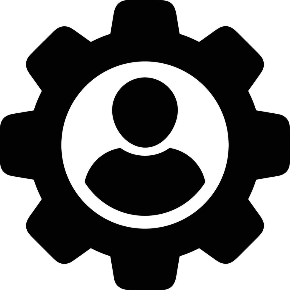 Gear setting symbol icon vector image. Illustration of the industrial wheel mechine mechanism design image