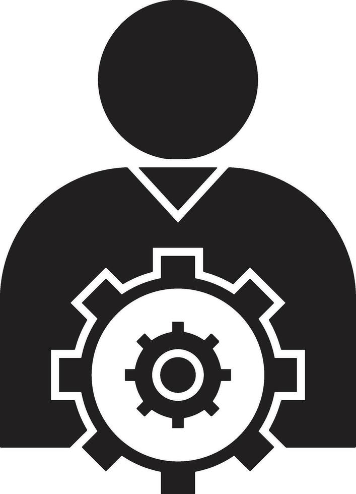 Gear setting symbol icon vector image. Illustration of the industrial wheel mechine mechanism design image