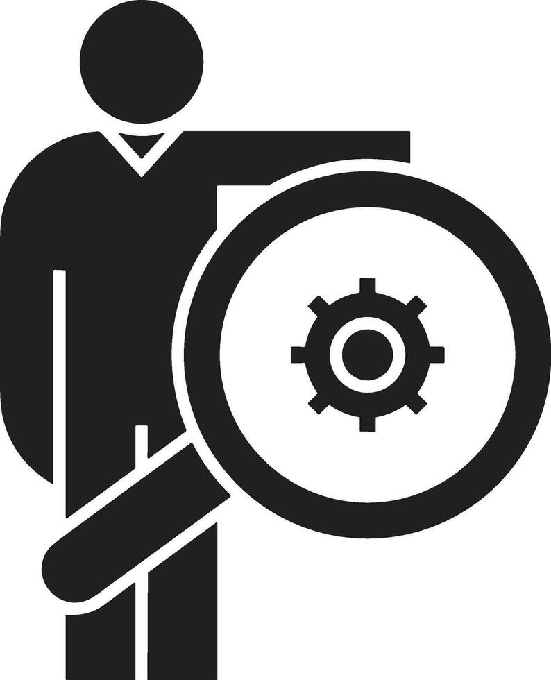 Gear setting symbol icon vector image. Illustration of the industrial wheel mechine mechanism design image