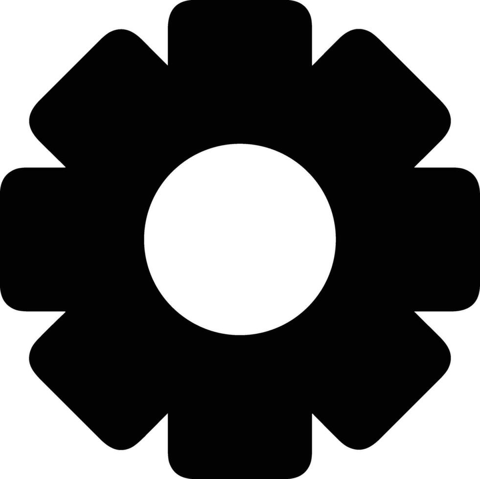 Gear setting symbol icon vector image. Illustration of the industrial wheel mechine mechanism design image