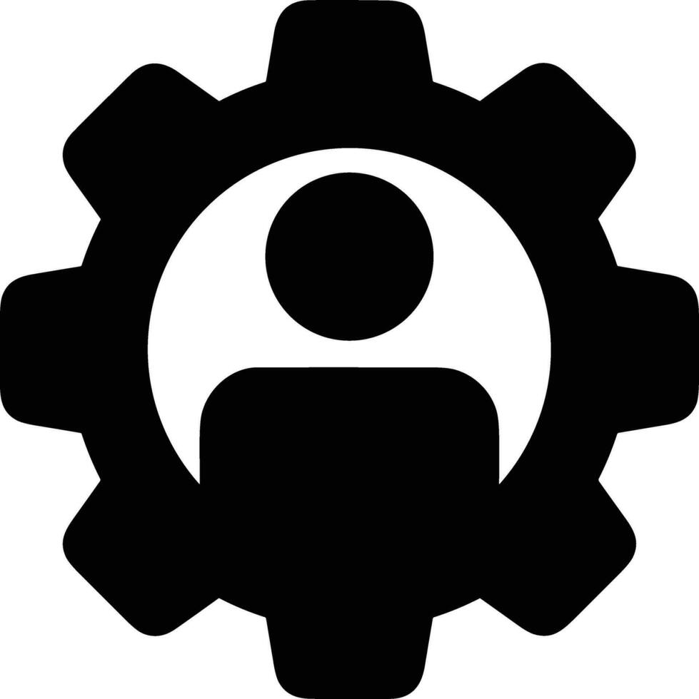 Gear setting symbol icon vector image. Illustration of the industrial wheel mechine mechanism design image