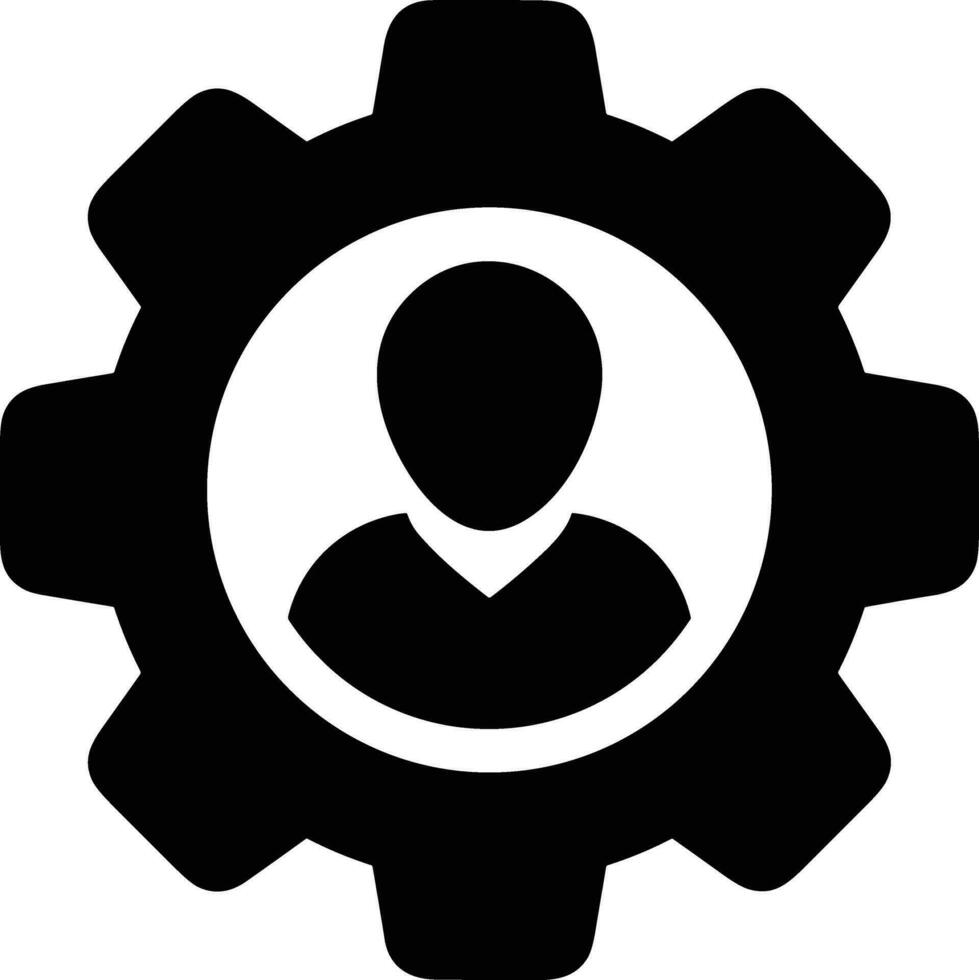 Gear setting symbol icon vector image. Illustration of the industrial wheel mechine mechanism design image