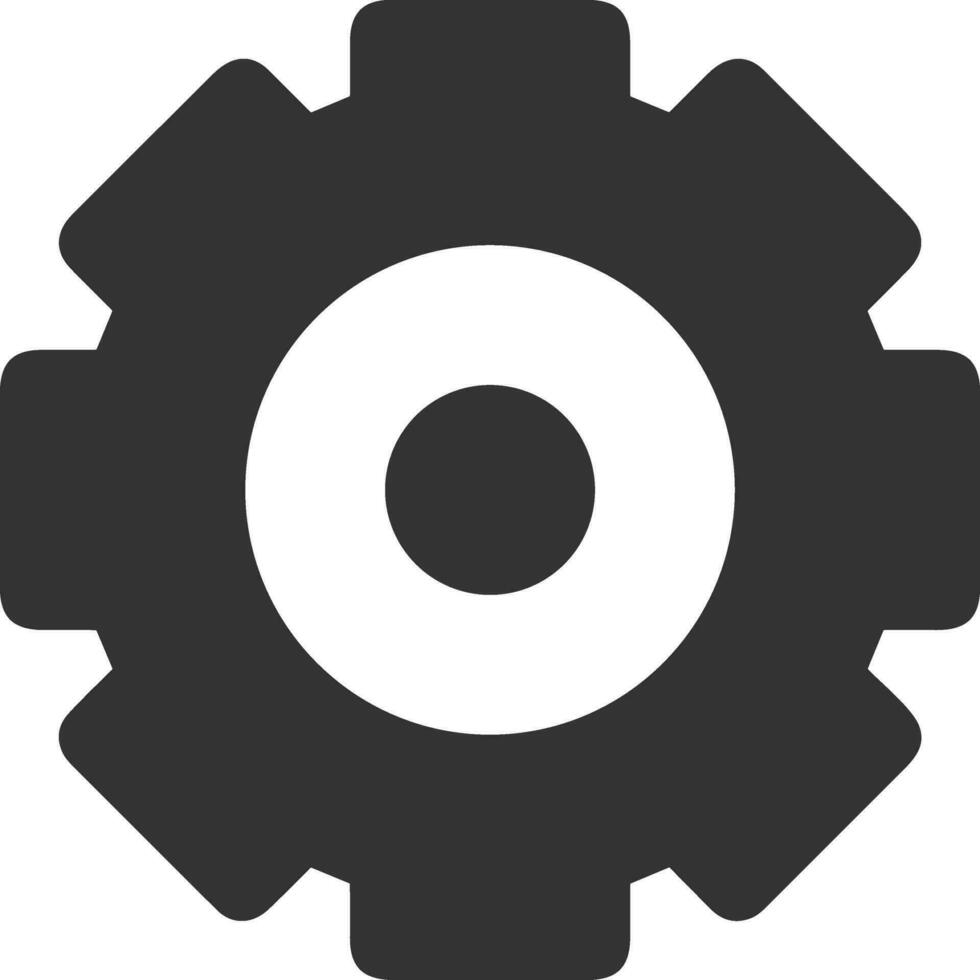 Gear setting symbol icon vector image. Illustration of the industrial wheel mechine mechanism design image