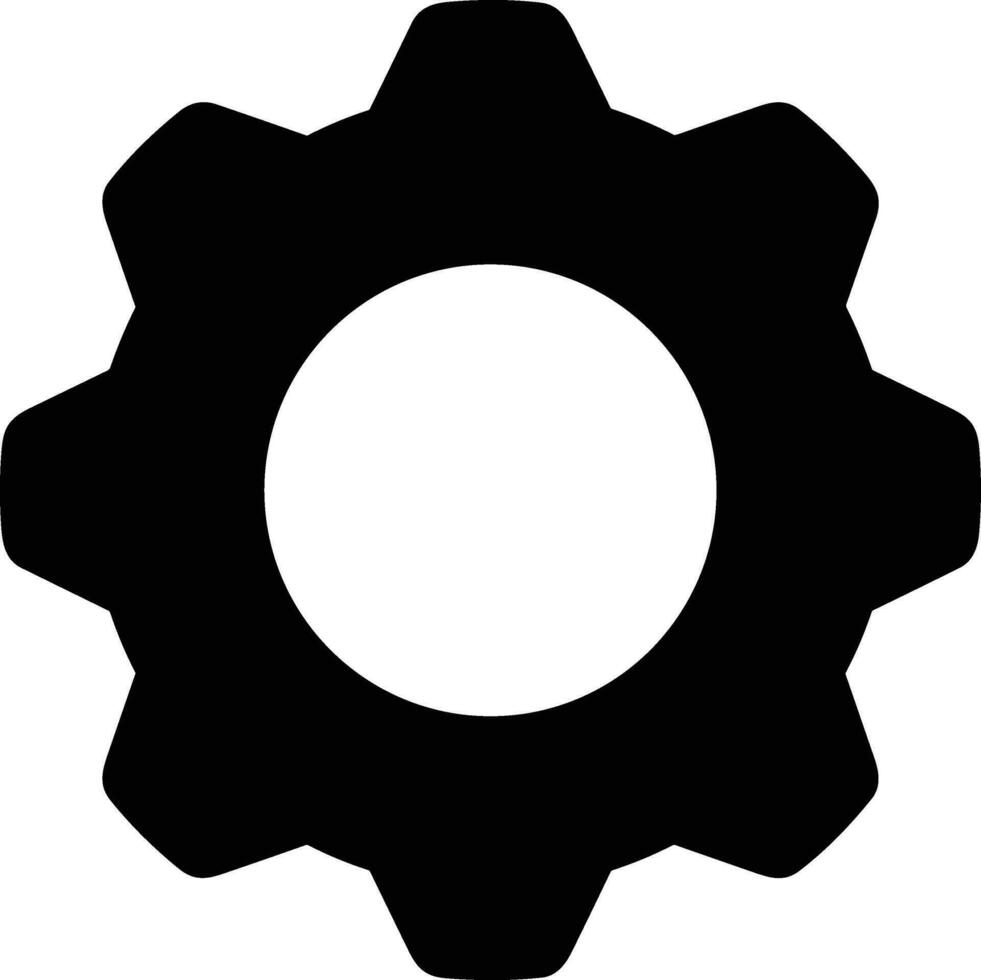 Gear setting symbol icon vector image. Illustration of the industrial wheel mechine mechanism design image