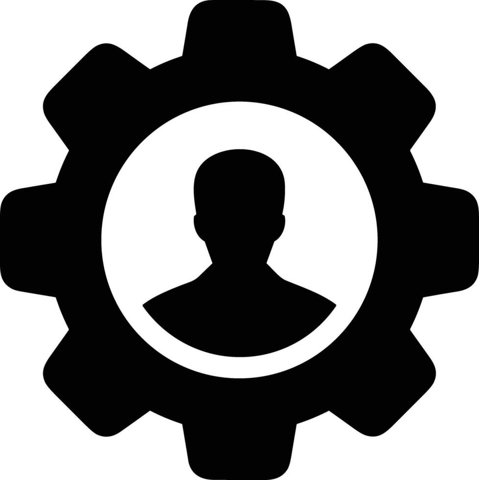 Gear setting symbol icon vector image. Illustration of the industrial wheel mechine mechanism design image