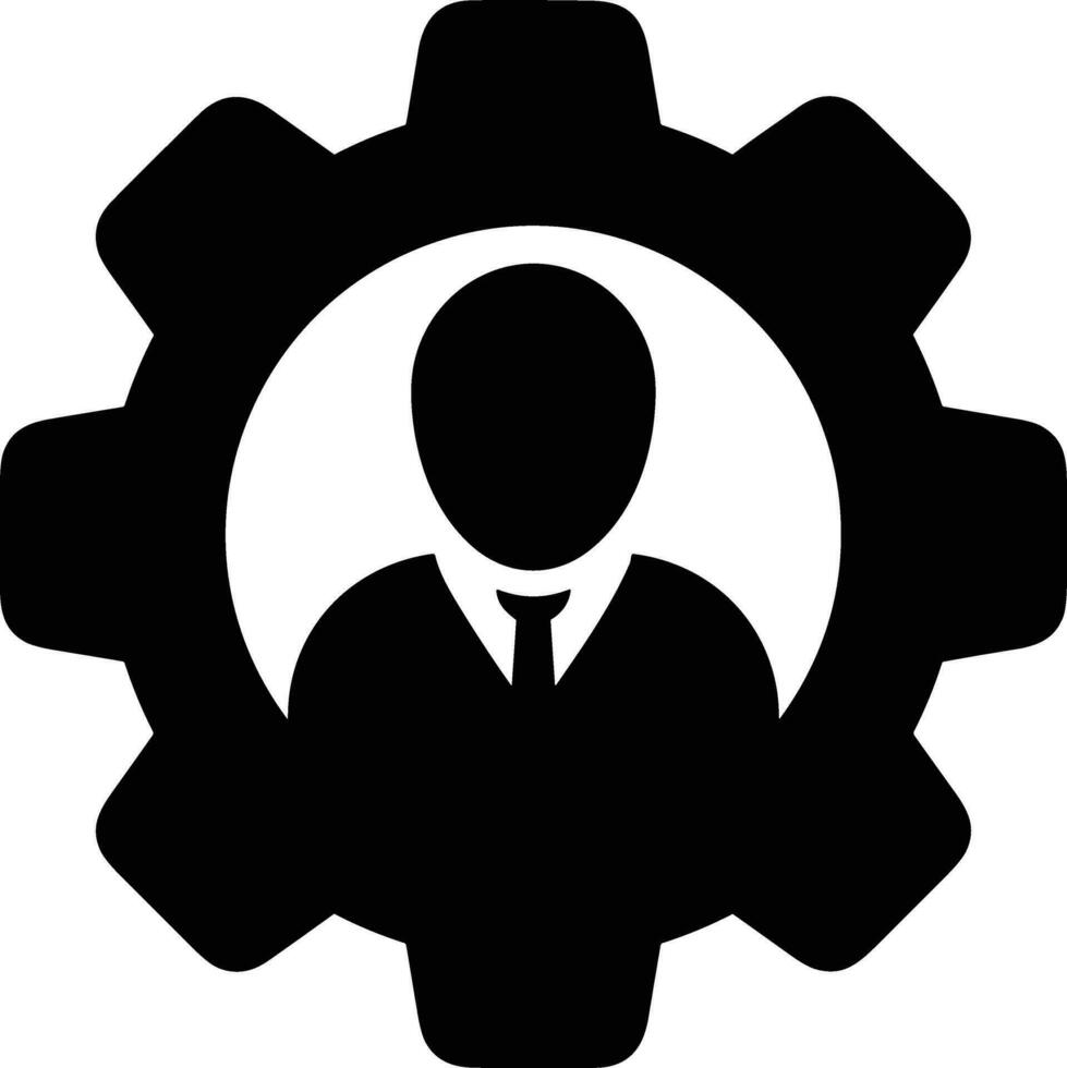 Gear setting symbol icon vector image. Illustration of the industrial wheel mechine mechanism design image