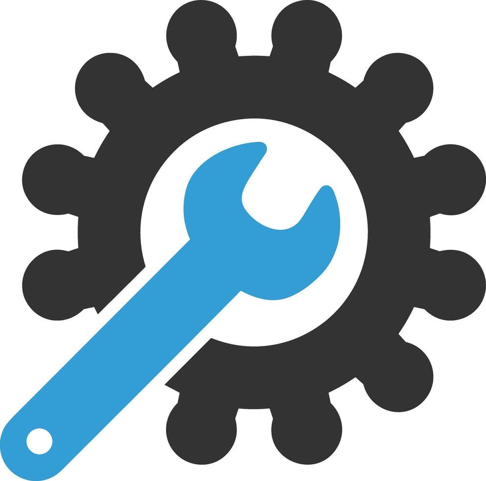 Gear setting symbol icon vector image. Illustration of the industrial wheel mechine mechanism design image