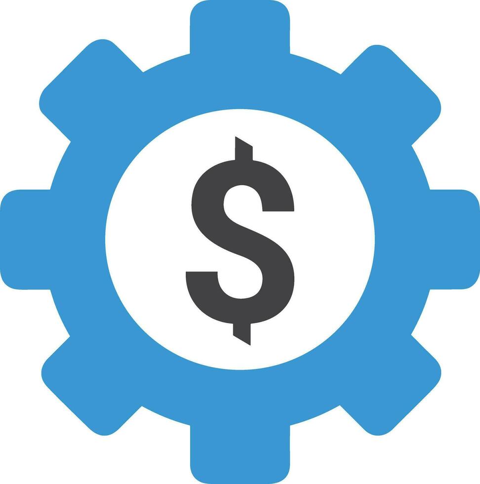 Gear setting symbol icon vector image. Illustration of the industrial wheel mechine mechanism design image