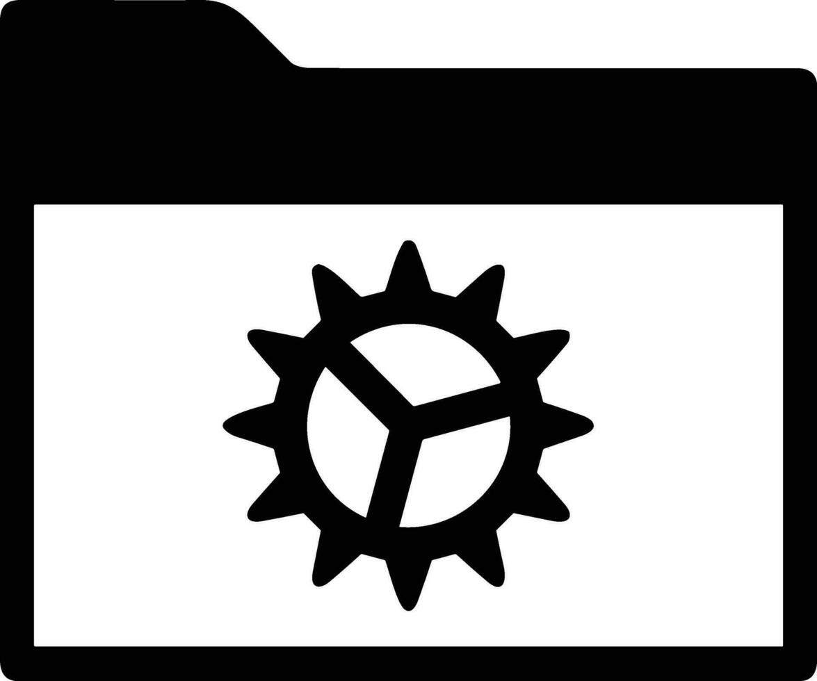 Gear setting symbol icon vector image. Illustration of the industrial wheel mechine mechanism design image