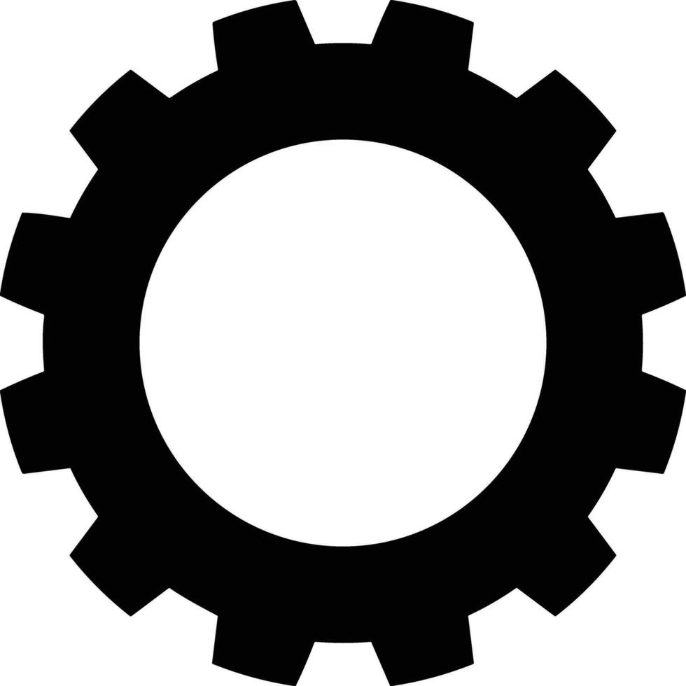 Gear setting symbol icon vector image. Illustration of the industrial wheel mechine mechanism design image